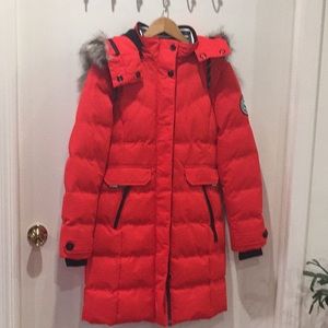 Noize Brand Orange Parka coat, runs small